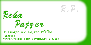 reka pajzer business card